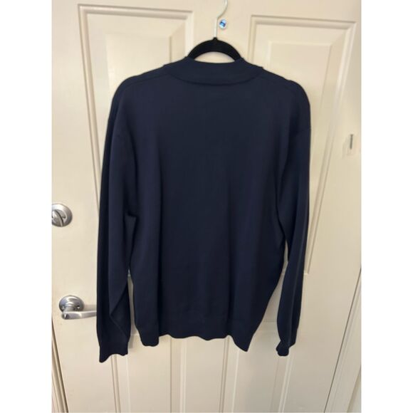 J. Crew Destination Navy Button Snap Cardigan Sweater Jacket Sz Large, MP $248 - Picture 2 of 9